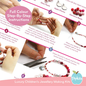 Pipkits Raspberry Berries Beaded Bracelet Kit The Bubble Room Dublin