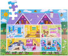 Load image into Gallery viewer, Bigjigs Dolls House Floor Puzzle (48 piece) The Bubble Room Toy Store Dublin