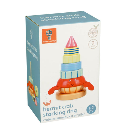 Orange Tree Hermit Crab Stacking Ring The Bubble Room Toy Store Dublin