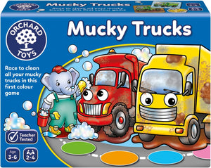 Orchard Toys Mucky Trucks Game The Bubble Room Toy Store Dublin