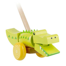 Load image into Gallery viewer, Orange Tree Toys Crocodile Push Along Wooden Toy The Bubble Room Toy Store Dublin