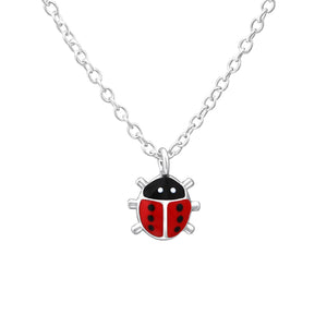 Ladybird Necklace (Sterling Silver)