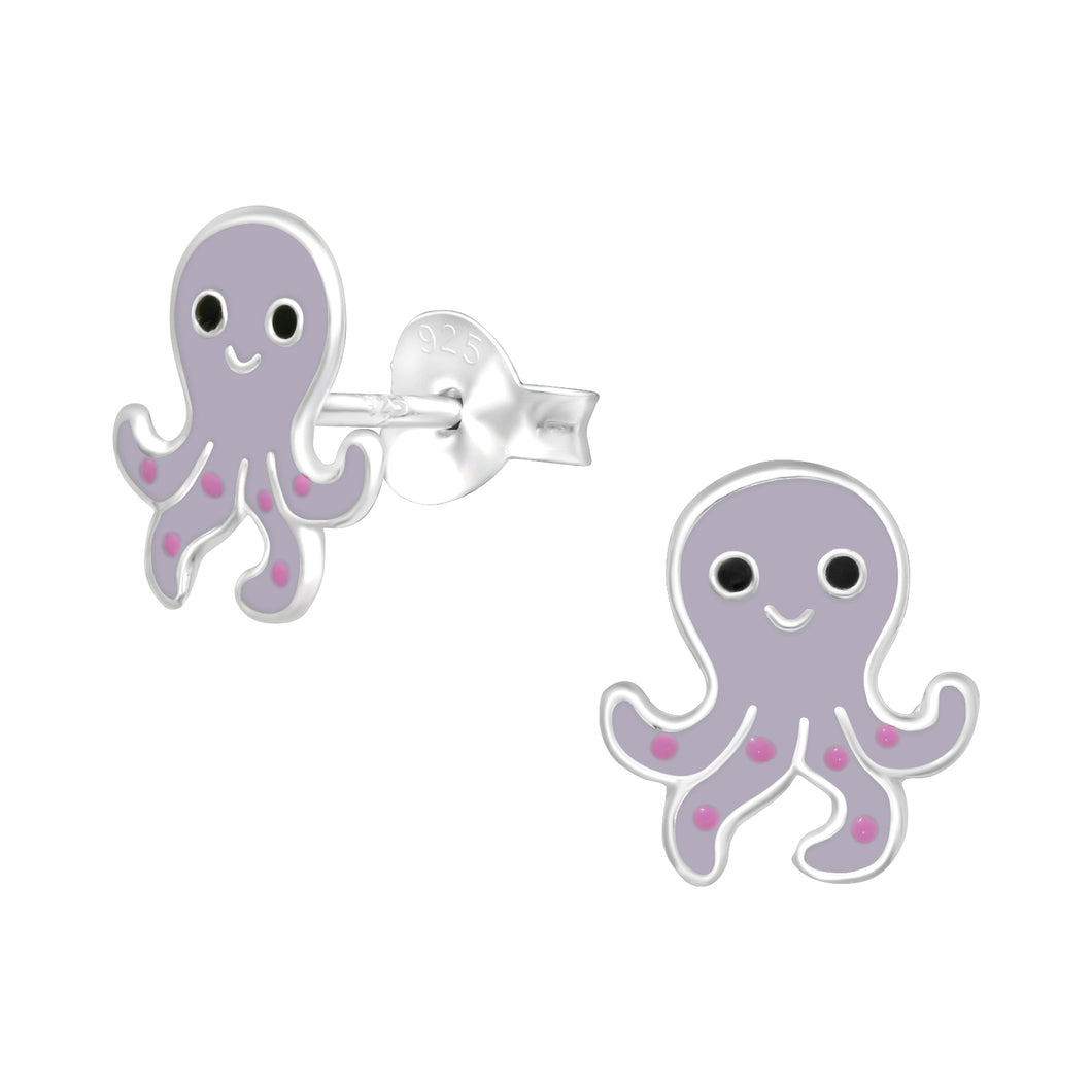 Squid Earrings (Sterling Silver)