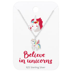 Believe in Unicorns necklace (Sterling Silver)