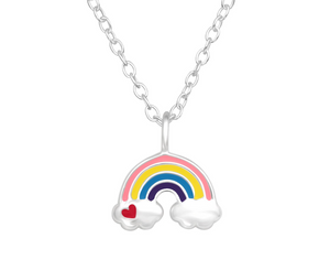 Rainbow Necklace (Sterling Silver) The Bubble Room Dublin