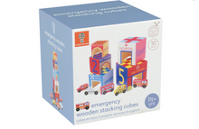 Load image into Gallery viewer, Orange Tree Toys Emergency Services Wooden Stacking Cubes The Bubble Room Toy Store Dublin