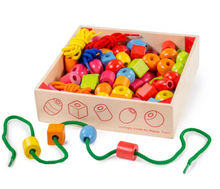 Load image into Gallery viewer, Bigjigs Crate  of Lacing Beads The Bubble Room Toy Store Dublin