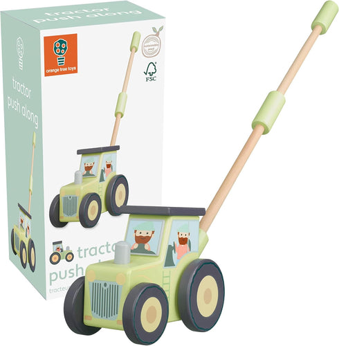 Orange Tree Tractor Toy Push Along The Bubble Room Toy Store Dublin