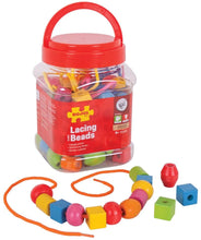 Load image into Gallery viewer, Bigjigs wooden lacing beads The Bubble Room Toy Store Skerries Dublin